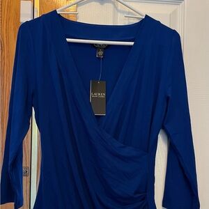 Ralph Lauren women’s Ruched Surplice Jersey Top